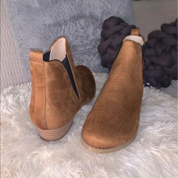 Tan Soft Suede Booties - Picture 5 of 8